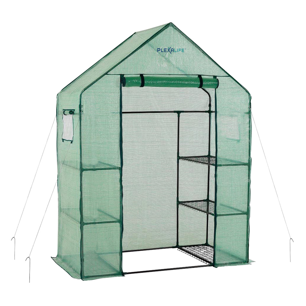 Plexalife Deluxe WALK-IN 3 Tier 6 Shelf Portable Greenhouse