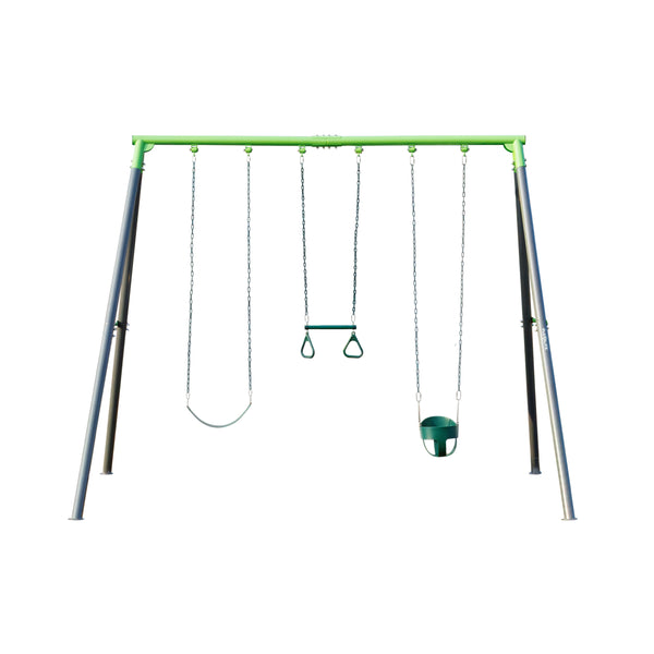 9-FT Heavy-Duty Metal Swing Set for Kids & Adults – 600 lb