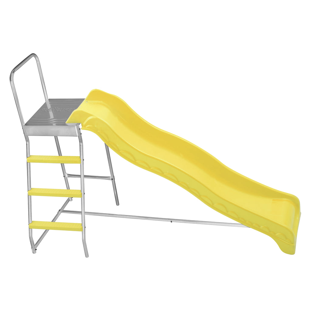 Plexalife Trampoline Step N Slide | Fun Indoor & Outdoor Ladder and Wave Slide Set – Perfect for Round or Rectangle Trampolines with or Without Net