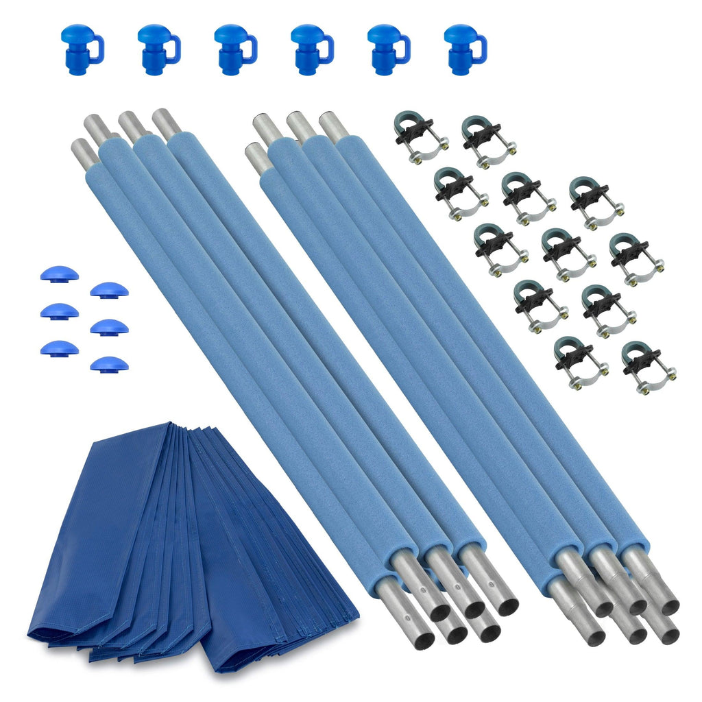 Machrus Upper Bounce 6 Straight Trampoline Safety Enclosure Poles - Trampoline Enclosure Poles with Hardware - Outdoor Trampoline Accessories for Children and Adults - Machrus USA