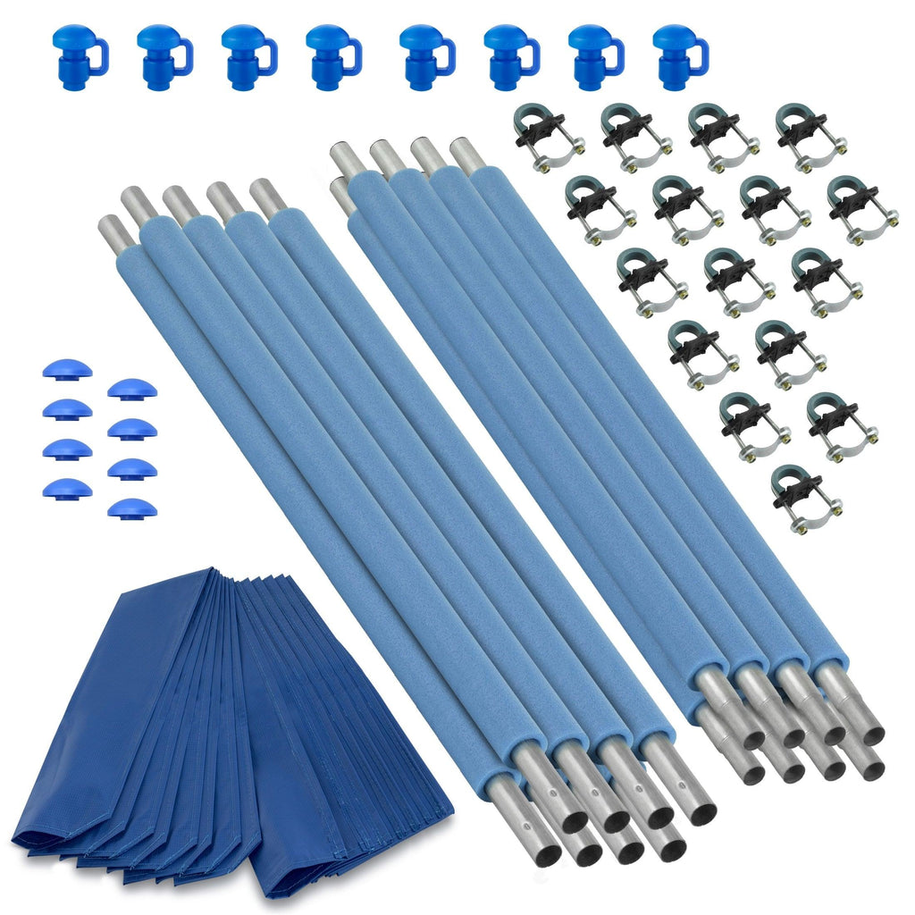 Machrus Upper Bounce 8 Straight Trampoline Safety Enclosure Poles - Trampoline Enclosure Poles with Hardware - Outdoor Trampoline Accessories for Children and Adults - Machrus USA