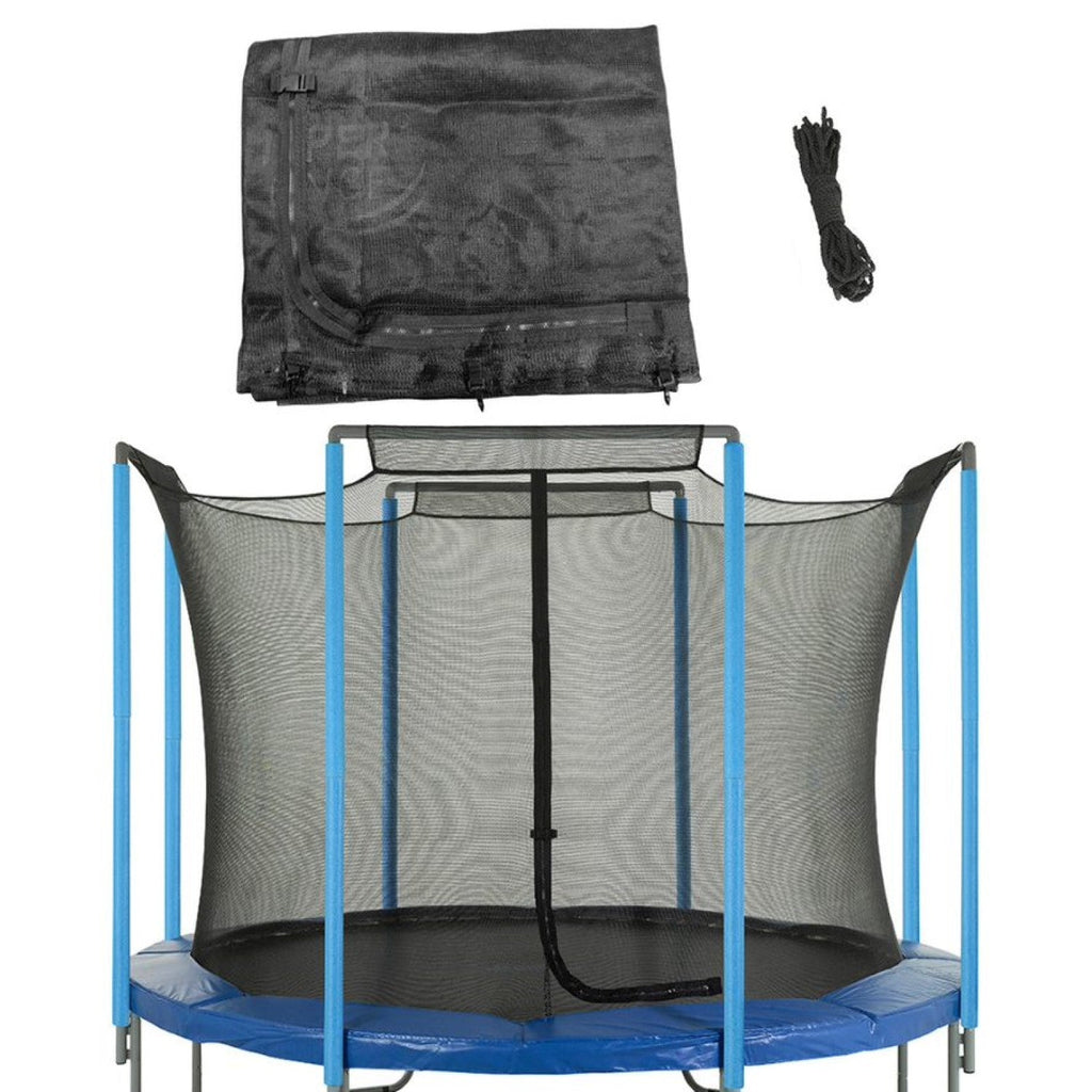 Plexalife Trampoline Net - Trampoline Safety Net Fits 12 ft Round Trampolines using 4 Arches - Breathable UV and Weather-Resistant Trampoline Net Replacement with Top Sleeves
