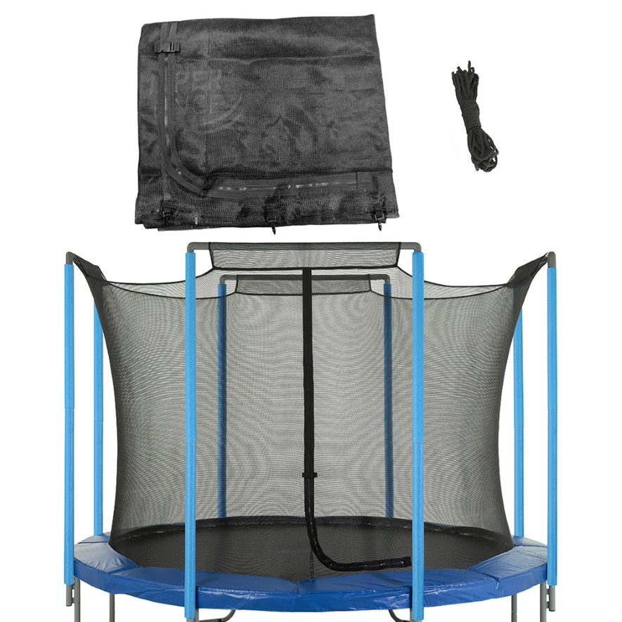 Plexalife Trampoline Net - Trampoline Safety Net Fits 13 ft Round Trampolines using 4 Arches - Breathable UV and Weather-Resistant Trampoline Net Replacement with Top Sleeves