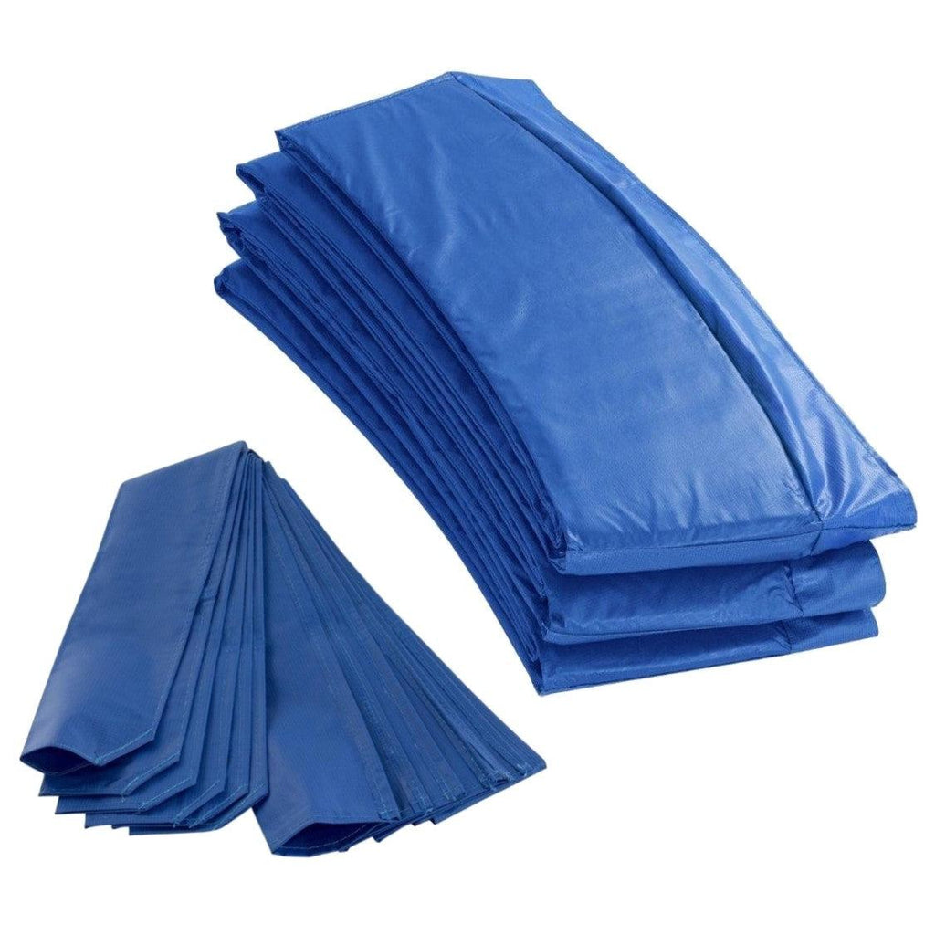 Machrus Upper Bounce Trampoline Appearance Replacement Set, 15' Round Safety Pad with 12-pole Sleeve Protectors - Blue - Machrus USA