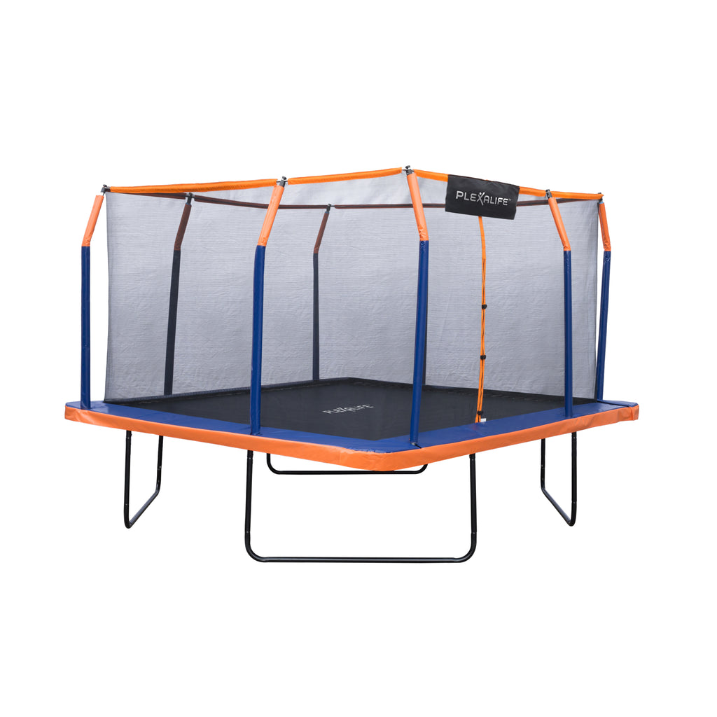 Plexalife 12 x 12 FT Square Trampoline Set with Premium Top-Ring Enclosure and Safety Pad – Outdoor Trampoline for Kids & Adults